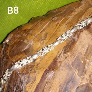 Hematite studs in silver